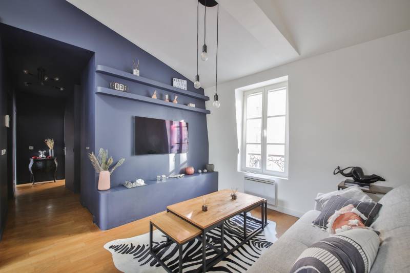 Séjour appartement 3 pièces à vendre Paris 15 entre La Motte Picquet et Avenue Emile Zola 