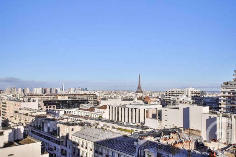 T2 au dernier étage à Paris 15 avec vue tour eiffel et sacré coeur à vendre