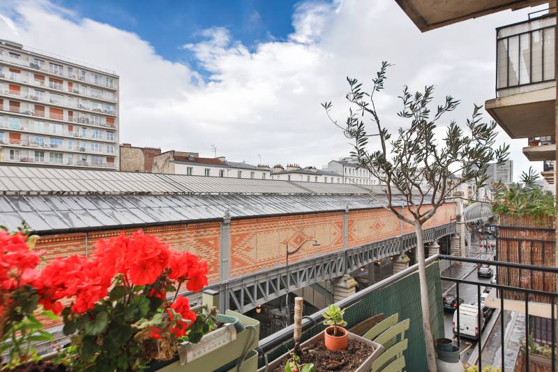 Terrasse exposés plein sud appartement Paris 15 La Motte-Picquet